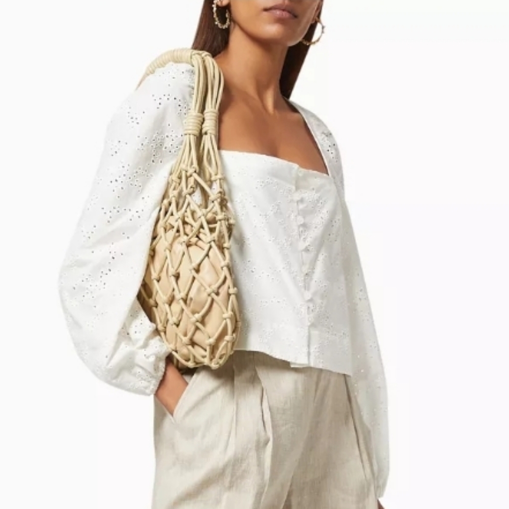 Jonathan‎ Simkhai Clover Broderie Anglaise Top in Cotton Sz MEDIUM
